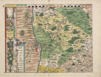 Beierse landkaarten van 1568 (Tafel 13) door Philipp Apian